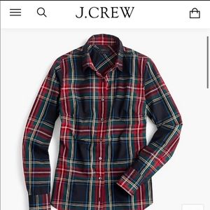 J. Crew Perfect Fit Plaid Shirt Size 0